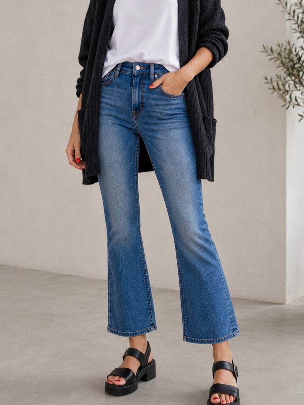 Pistola Lennon High Rise Cropped Bootcut Flare Jeans Milano- size 25- like new!